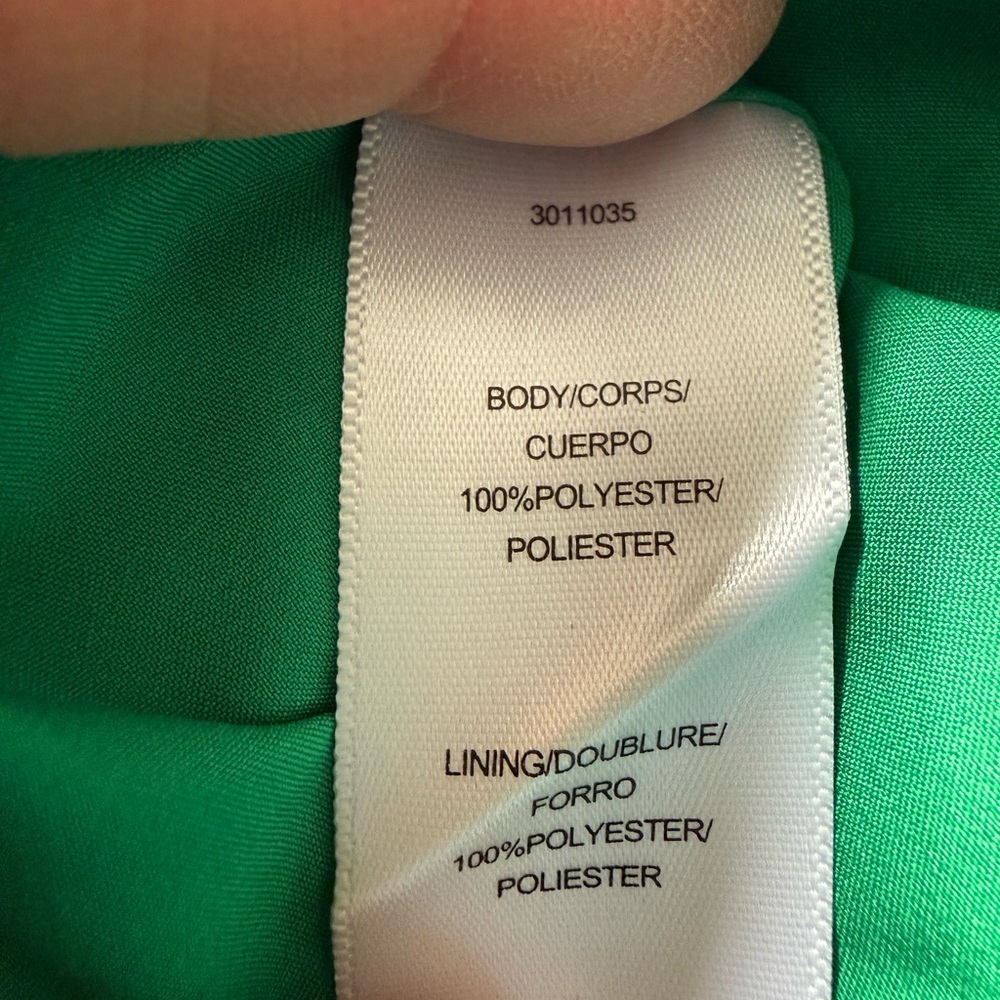 5-Halston Heritage Emerald One-Shoulder Dress - Picture 14 of 14